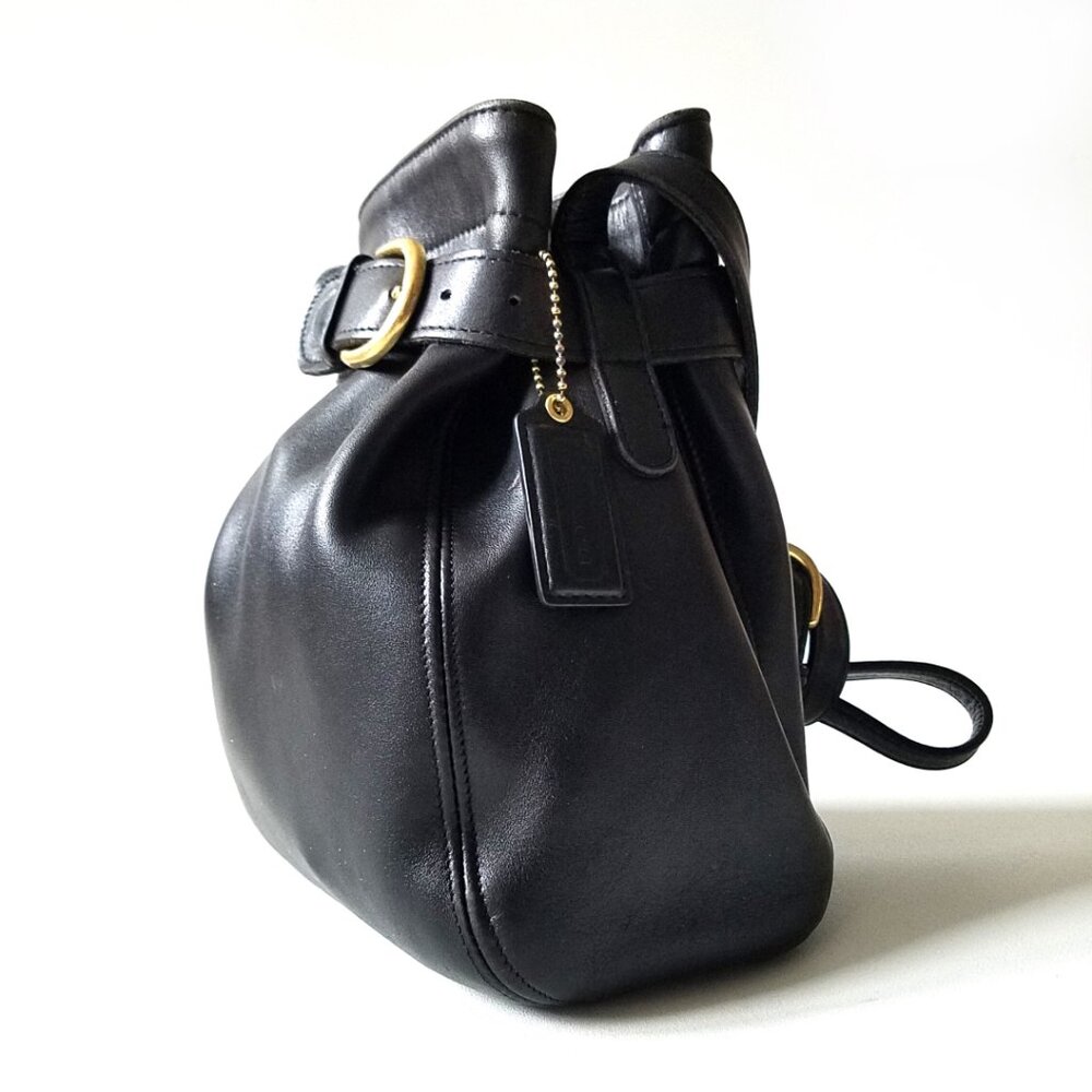 Vintage Coach Soho Black Belted Pouch Bag #4156 - Picture 2 of 8